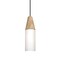 Besa Lighting Nini Cord Pendant, Natural/Opal, Black Finish, 1x40W Incandescent 1JT-NININA-BK - alternate 1